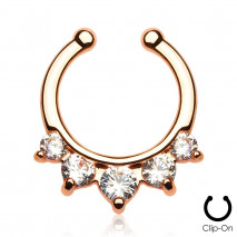 Faux piercing or rose septum zirconium blanc Wufe Faux piercing6,99 €