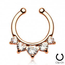Faux piercing or rose septum zirconium blanc Wufe Faux piercing6,99 €