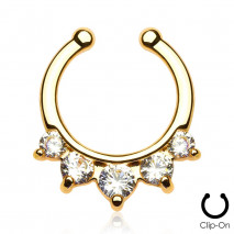 Faux piercing doré septum zirconium blanc Ware Faux piercing6,99 €