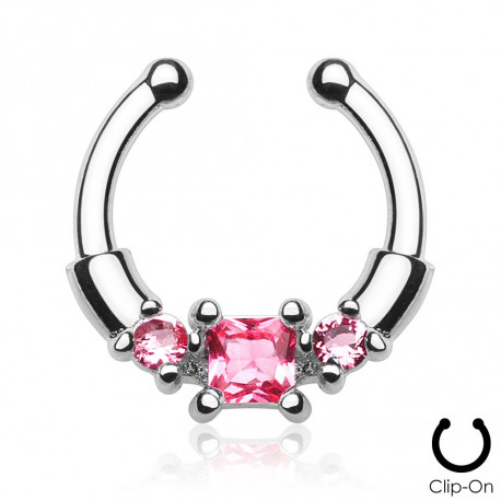 Faux piercing septum zirconium rose Xazs Faux piercing5,49 €