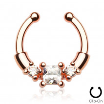 Faux piercing or rose septum zirconium blanc Xyg Faux piercing5,49 €