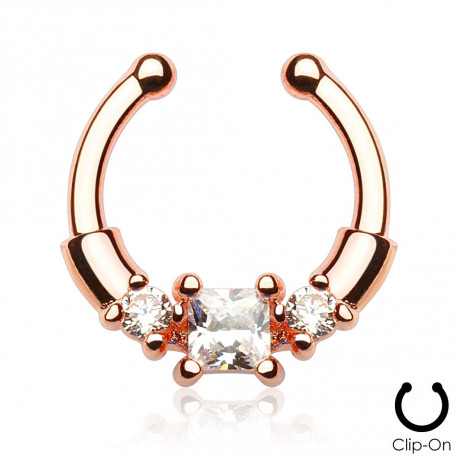 Faux piercing or rose septum zirconium blanc Xyg Faux piercing5,49 €