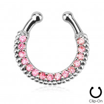 Piercing arcade 8 mm anodisé rose