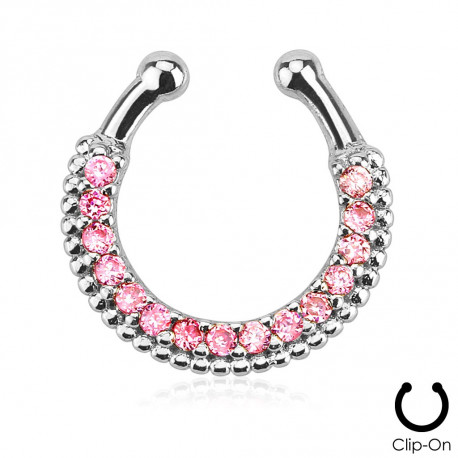 Piercing arcade 8 mm anodisé rose