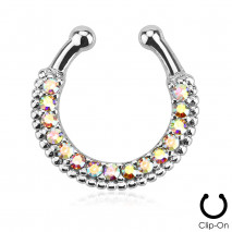 Faux piercing nez septum zirconium aurore boréale Wy Faux piercing7,49 €