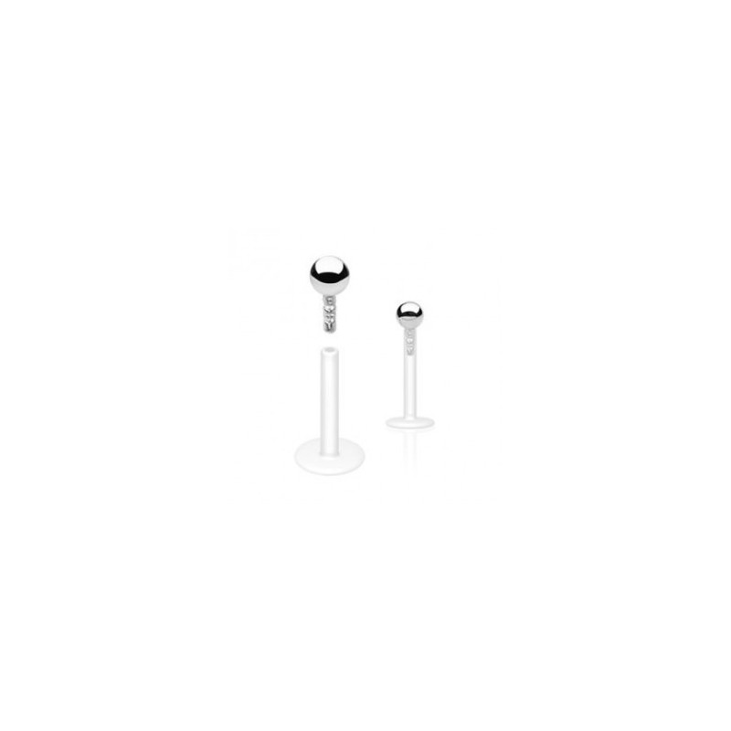 Piercing labret bioflex 8mm et une boule 2mm Tipox Piercing labret3,60 €