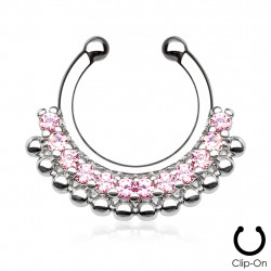 Piercing arcade 8 mm anodisé rose