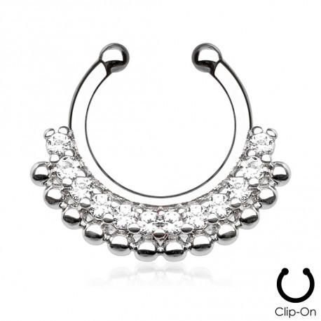 Piercing arcade 8 mm anodisé rose