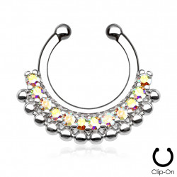 Piercing arcade 8 mm anodisé rose