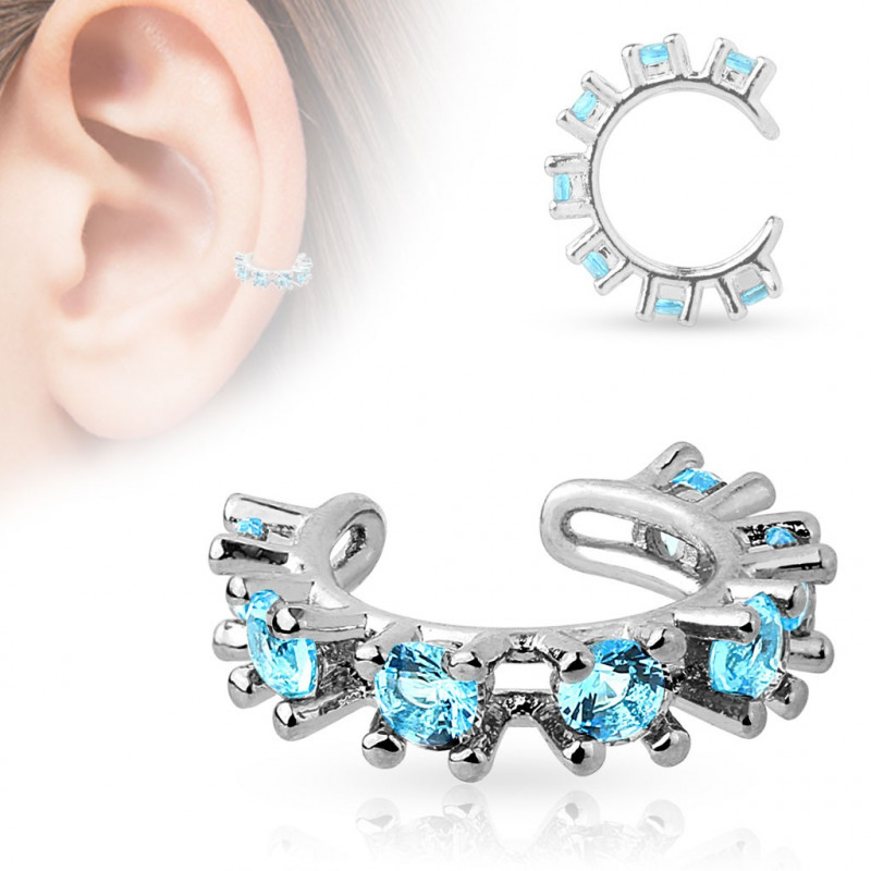 Faux anneau d'oreille avec pierres de cristal bleu Buga Faux piercing4,49 €