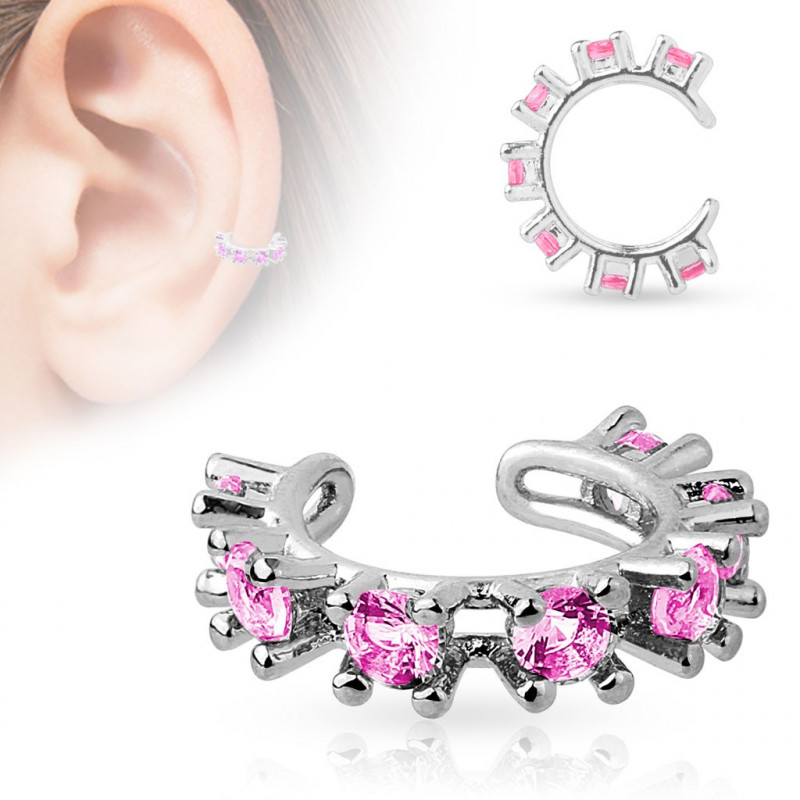 Piercing arcade 8 mm anodisé rose