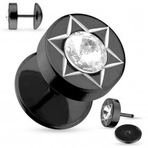 Faux piercing plug noir étoile et zirconium Tyza Faux piercing4,60 €