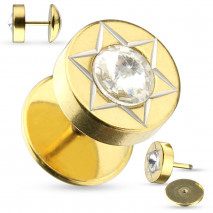 Faux piercing plug doré étoile et zirconium Tyxe Faux piercing4,60 €