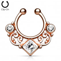 Faux piercing septum or rose et zirconium square Wol Faux piercing6,99 €