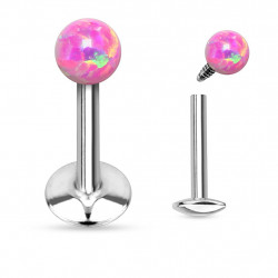 Piercing labret lèvre 8mm boule opale rose Gyjy Piercing labret4,70 €