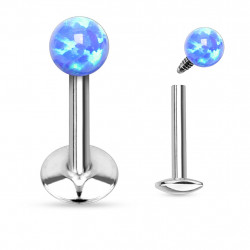 Piercing labret lèvre 8mm boule opale bleu Goly Piercing labret4,70 €