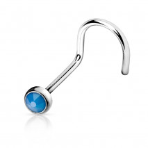 Piercing nez coudé avec une opale bleu Dakom Piercing nez2,90 €