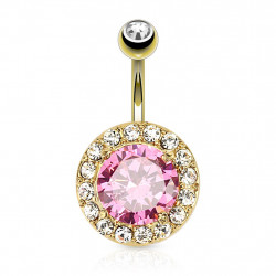 Piercing arcade 8 mm anodisé rose