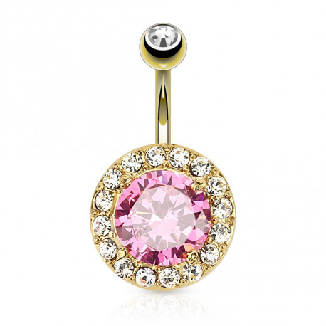 Piercing arcade 8 mm anodisé rose