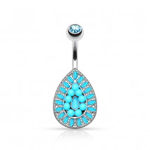 Piercing nombril larme style vintage bleu Keaz Piercing nombril6,40 €