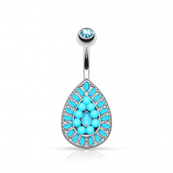 Piercing nombril larme style vintage bleu Keaz Piercing nombril6,40 €