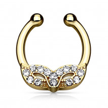 Faux piercing doré septum masque et zirconium blanc Jazu Faux piercing6,20 €