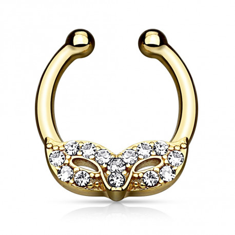 Faux piercing doré septum masque et zirconium blanc Jazu Faux piercing6,20 €