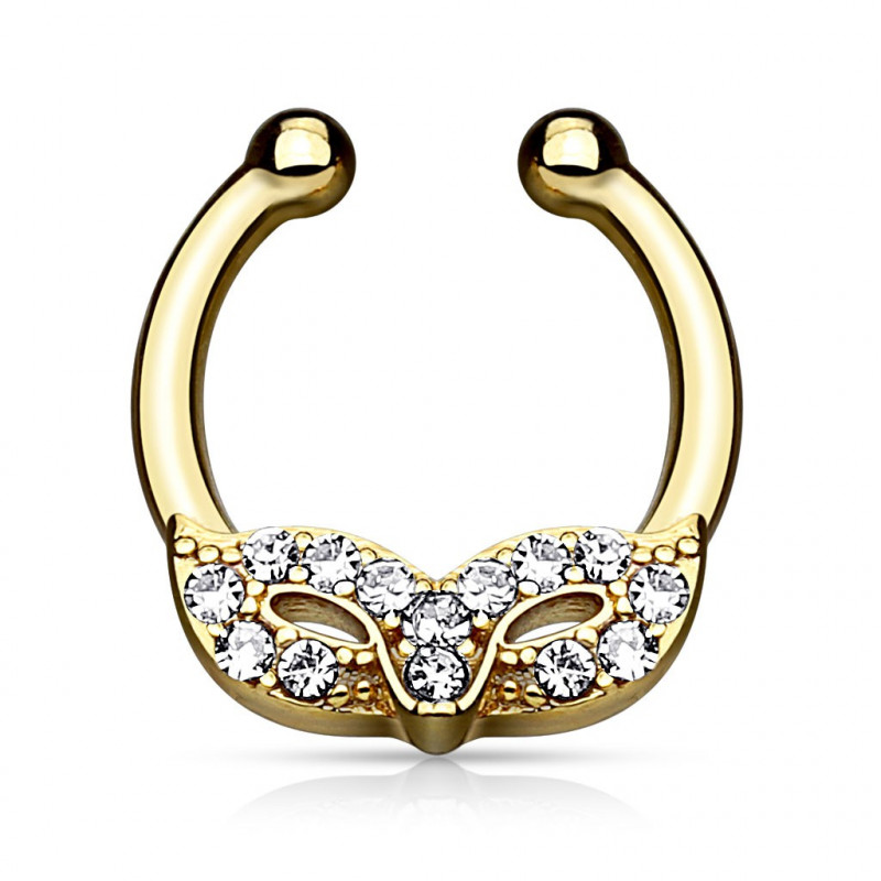 Faux piercing doré septum masque et zirconium blanc Jazu Faux piercing6,20 €