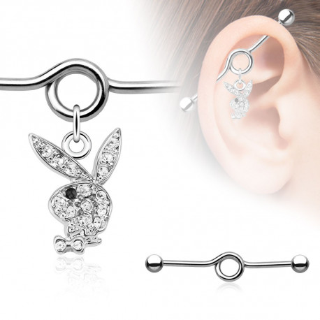 Piercing industriel 38mm x 1,6mm looping Playboy Pox Piercing oreille6,60 €