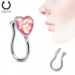 Faux piercing de nez cœur rose à clipser Polaw Faux piercing2,49 €