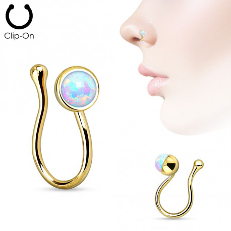 Faux piercing de nez doré avec opale blanche Wap Faux piercing5,49 €