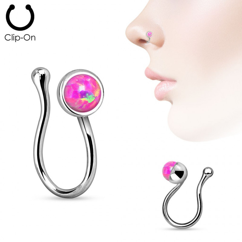 Faux piercing de nez avec opale rose de synthèse Dyx Faux piercing4,80 €