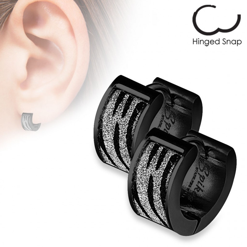 Boucle anneau oreille zébré scintillante Coko Bijoux7,60 €