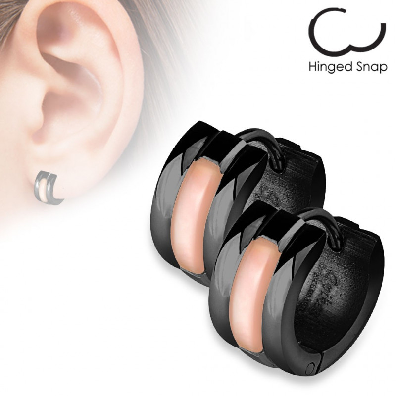 Boucle anneau noir orné de coquillage Ciom Bijoux9,49 €