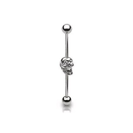 Piercing industriel 35mm tête de mort blanc Pyax Piercing oreille6,60 €