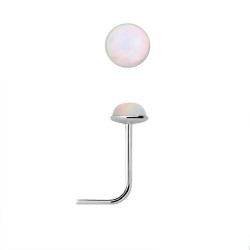 Piercing nez coudé plaqué argent et une opaline blanche Dal Piercing nez2,75 €