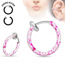 Piercing arcade 8 mm anodisé rose