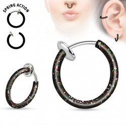 Faux piercing anneaux 10mm noir et vert à clip Saq Faux piercing2,35 €