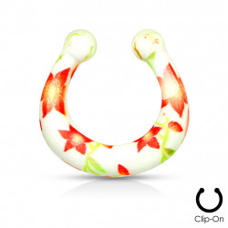 Piercing arcade 8 mm anodisé rose