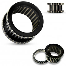 Piercing tunnel 12mm strié noir et acier Suko Piercing oreille7,49 €