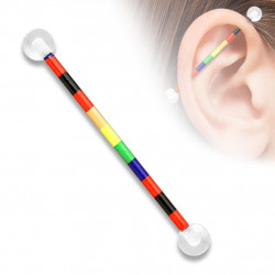 Piercing arcade 8 mm anodisé rose