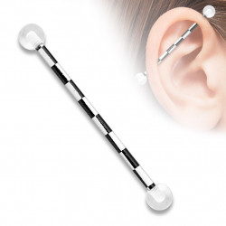 Piercing industriel 38mm noir et blanc Zax Piercing oreille3,80 €