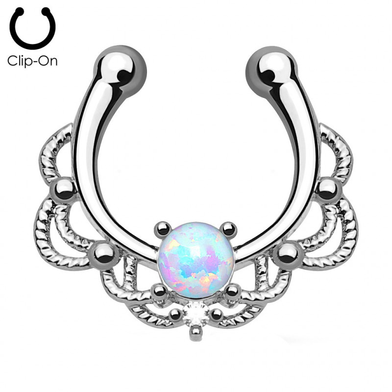 Faux piercing septum avec opaline blanche Xom Faux piercing5,49 €