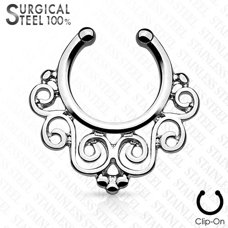 Piercing arcade 8 mm anodisé rose