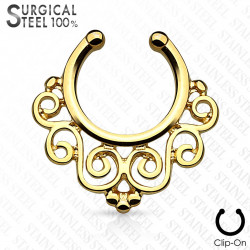 Piercing arcade 8 mm anodisé rose