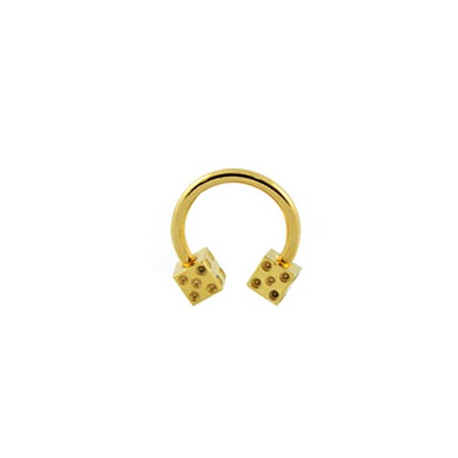 Piercing fer à cheval 10mm dés à jouer doré Ryx Piercing oreille4,49 €