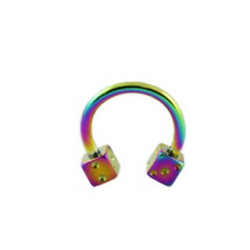 Piercing fer à cheval 10mm dés à jouer arc en ciel Nag Piercing oreille4,49 €