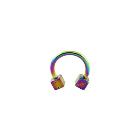 Piercing fer à cheval 10mm dés à jouer arc en ciel Nag Piercing oreille4,49 €