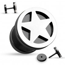Faux piercing plug noir et une étoile en acier Gygo Faux piercing4,60 €