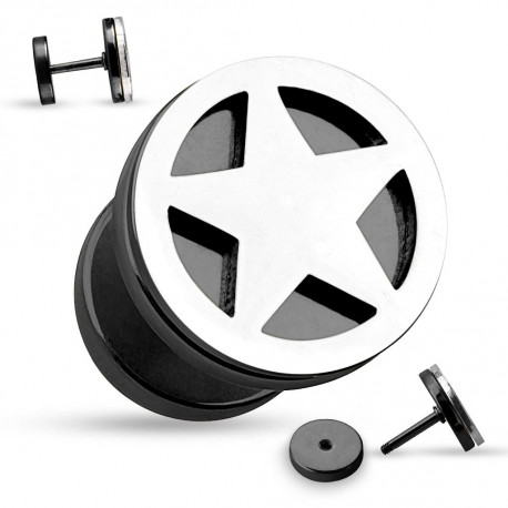 Faux piercing plug noir et une étoile en acier Gygo Faux piercing4,60 €